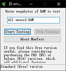 memtest - standard version